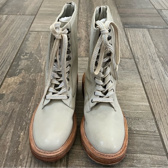 Free People Santa Fe Lace-Up Boot in Ecru size 8 - Picture 4 of 12